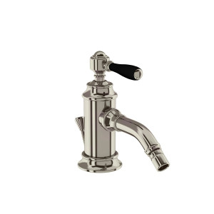 Burlington Arcade Смеситель для биде, однорычажный, Arcade, со сливным клапаном Никель с черным рычагом ABL13N