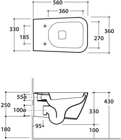 Подвесной унитаз настенный Белый Ceramica Globo STONE Италия sun-id-1409495 - Вид №12