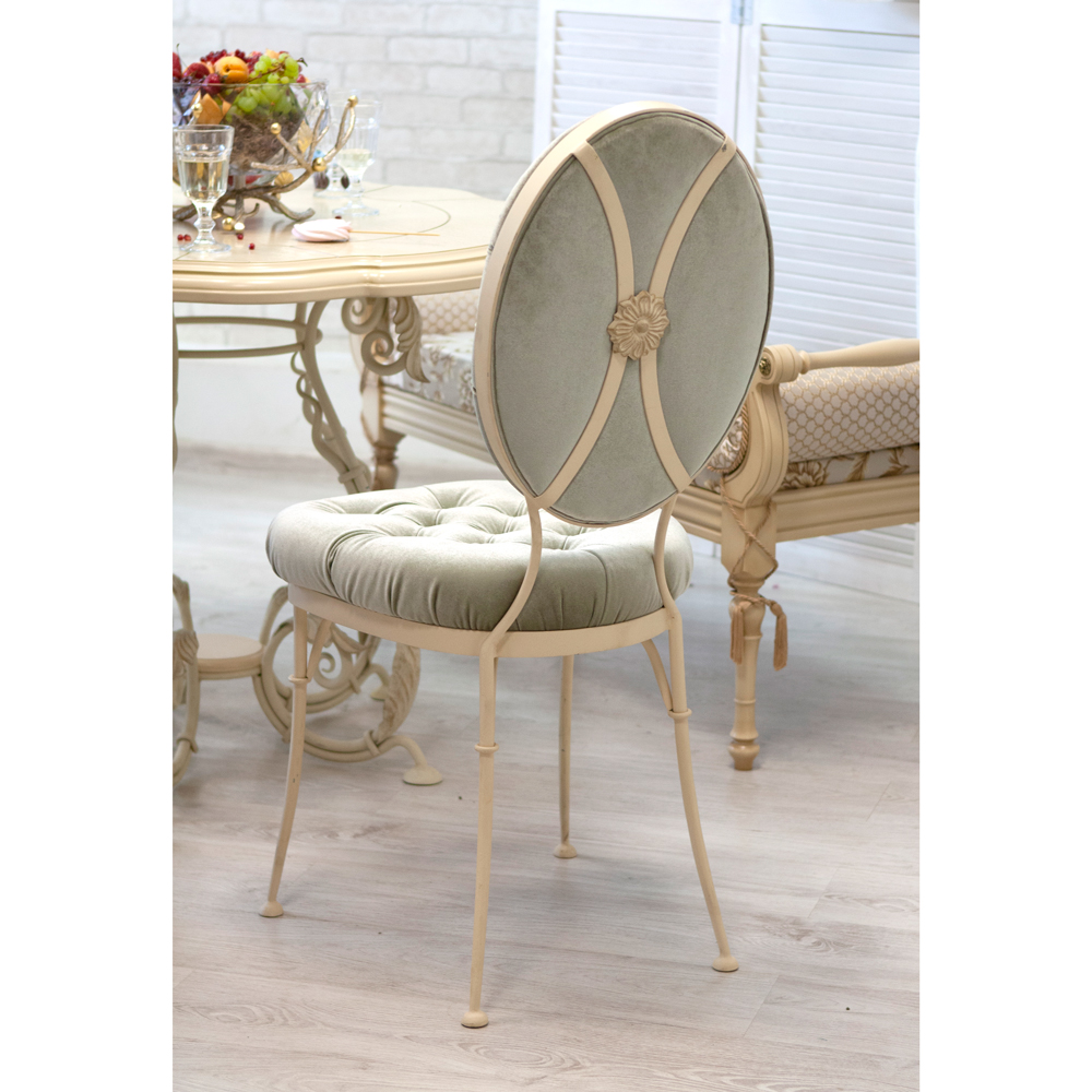 19015 Стул кованый Аделаида Айвори Амели Фисташковый BOGACHO 4627138244739 - Вид №2