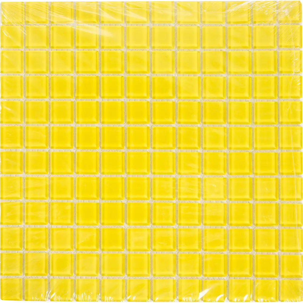 Мозаика стеклянная глянцевая, желтая, 300х300х4 мм 12795058 STLM-2137470 Santreyd  - Вид №3