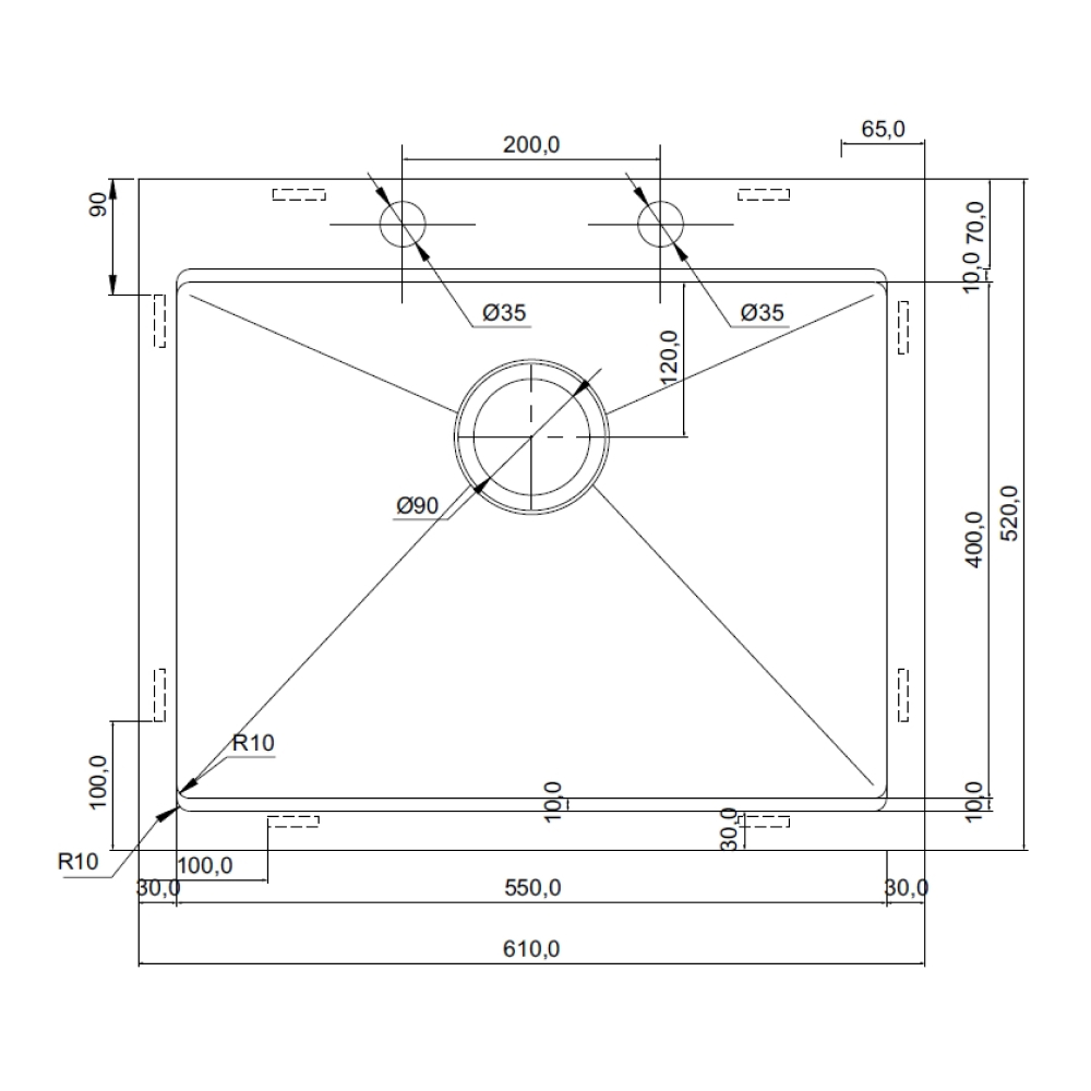Кухонные мойки Marino SMB-6152SK.B(вентиль-автомат) SEAMAN SMB-6152K - Вид №1