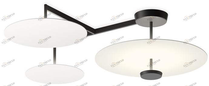 Vibia Металлический светодиодный потолочный светильник Flat 5905