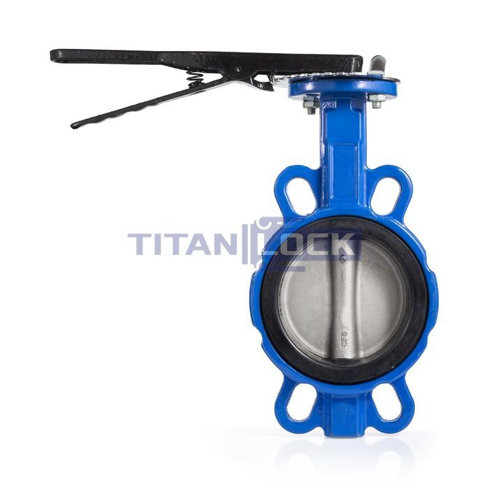 Затвор дисковый (бабочка) межфланцевый чугунный, диск нерж. 304, упл. EPDM, DN50 TL050FBVS-EP TITAN LOCK  - Вид №2
