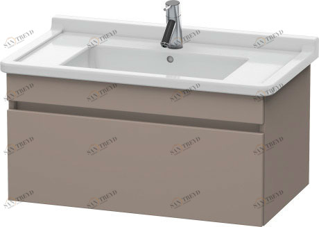 DS638804343 Тумбочка подвесная DuraStyle #DS6388 800 x 470 мм Базальт матовый, декор Duravit