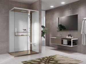 Угловая многофункциональная душевая кабина