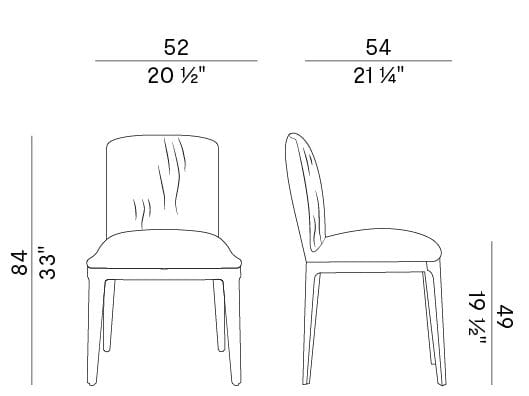 Кожаный мягкий стул Potocco ARCH-00097395 - Вид №3