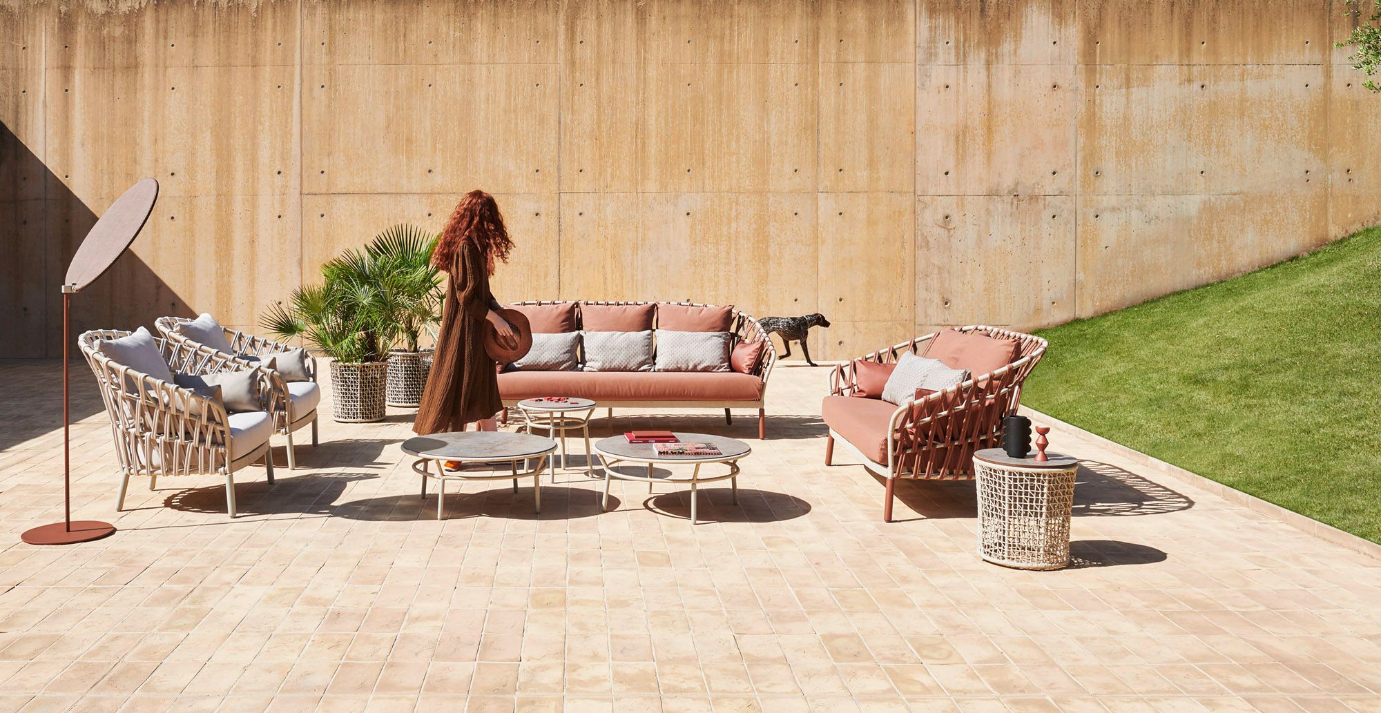 2-местный акриловый тканевый садовый диван Varaschin Эмма Кросс ARCH-00077430 - Вид №4