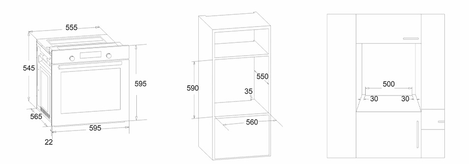 9928716 Электрический духовой шкаф Simfer B6EB56022 черный STDN-0088667 - Вид №5