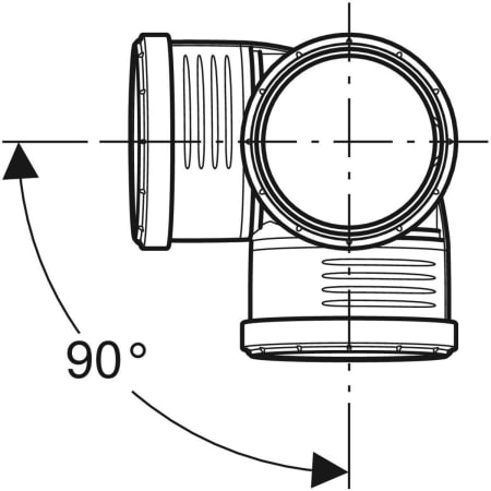 390.459.14.1 Крестовина двухплоскостная Geberit Silent-PP 87,5° Geberit  - Вид №2