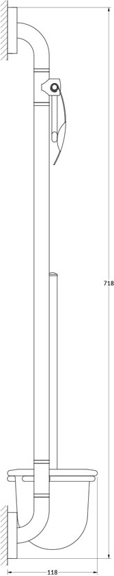 ELE 074 Штанга с 2-мя аксессуарами для туалета 72 cm ELLUX Elegance - Вид №1