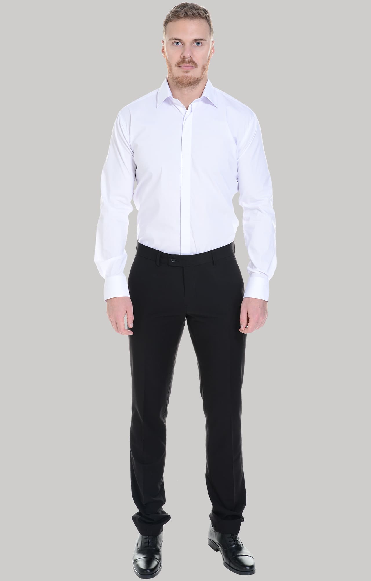 62461 Рубашка мужская  white El-Risto  Корпоративная одежда  размер 39/176-182  - Вид №5