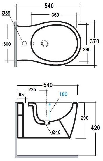 For2201 Биде подвесное Formosa 2.0 Olympia Ceramica - Вид №3
