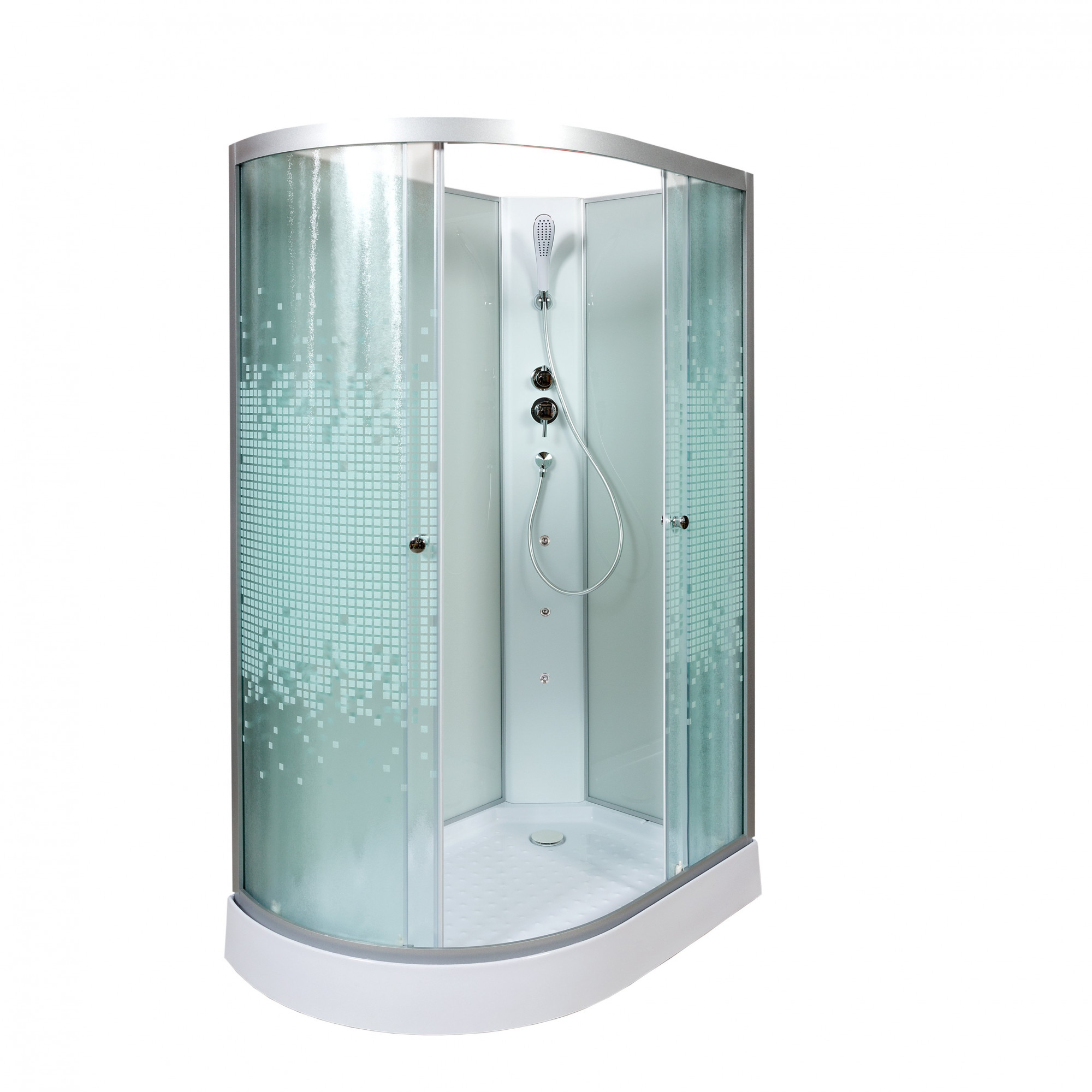 BМ1590 N LED с гм. BLACK Душевая кабина DETO Серия ВМ L 902 R N с гидромассажем