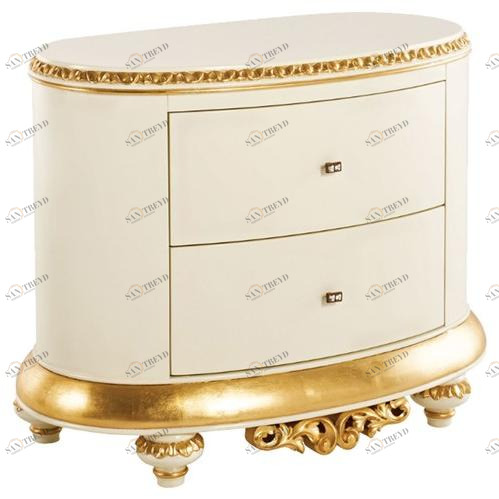Jetclass Прикроватная тумба овальная лакированная с ящиками Venezia Jvz107, jvz107b