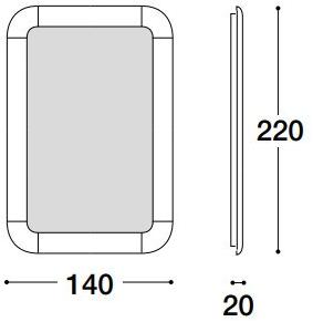 VOLPI Прямоугольное зеркало в настенной раме Luigi volpi Lv-51006.r - Вид №2