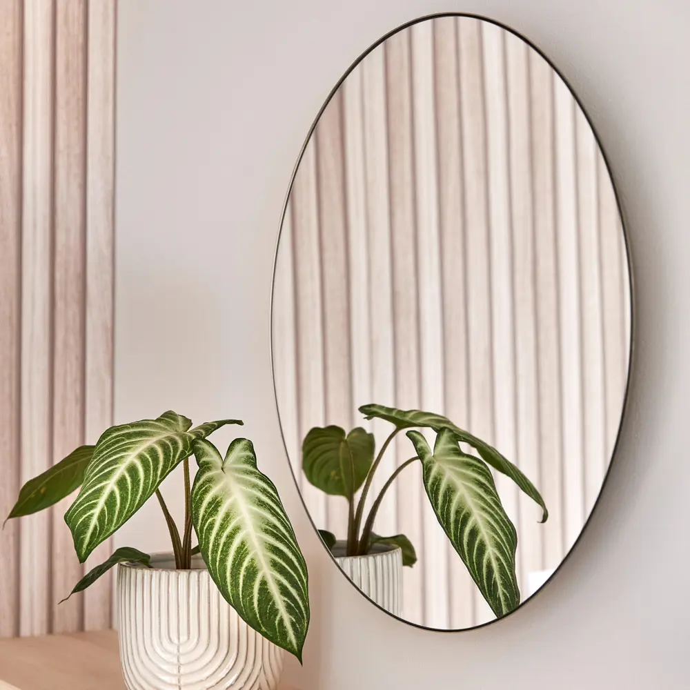 INSPIRE Nory Silver — круглое зеркало для интерьера 55 см 86484839 STLM-1442853