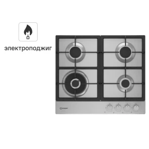 Газовая Варочная Панель Indesit Thpm 642 W/ix/i 58 См 4 Конфорки Цвет Нержавеющая Сталь