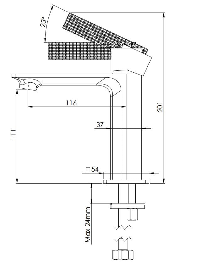 Однорычажный смеситель для раковины без слива Daniel Rubinetterie Club ARCH-00026638 - Вид №1