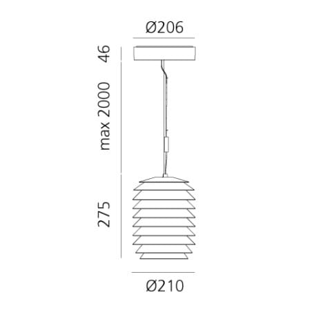 Алюминиевый открытый подвесной светильник Artemide нарезка ARCH-00073116 - Вид №15