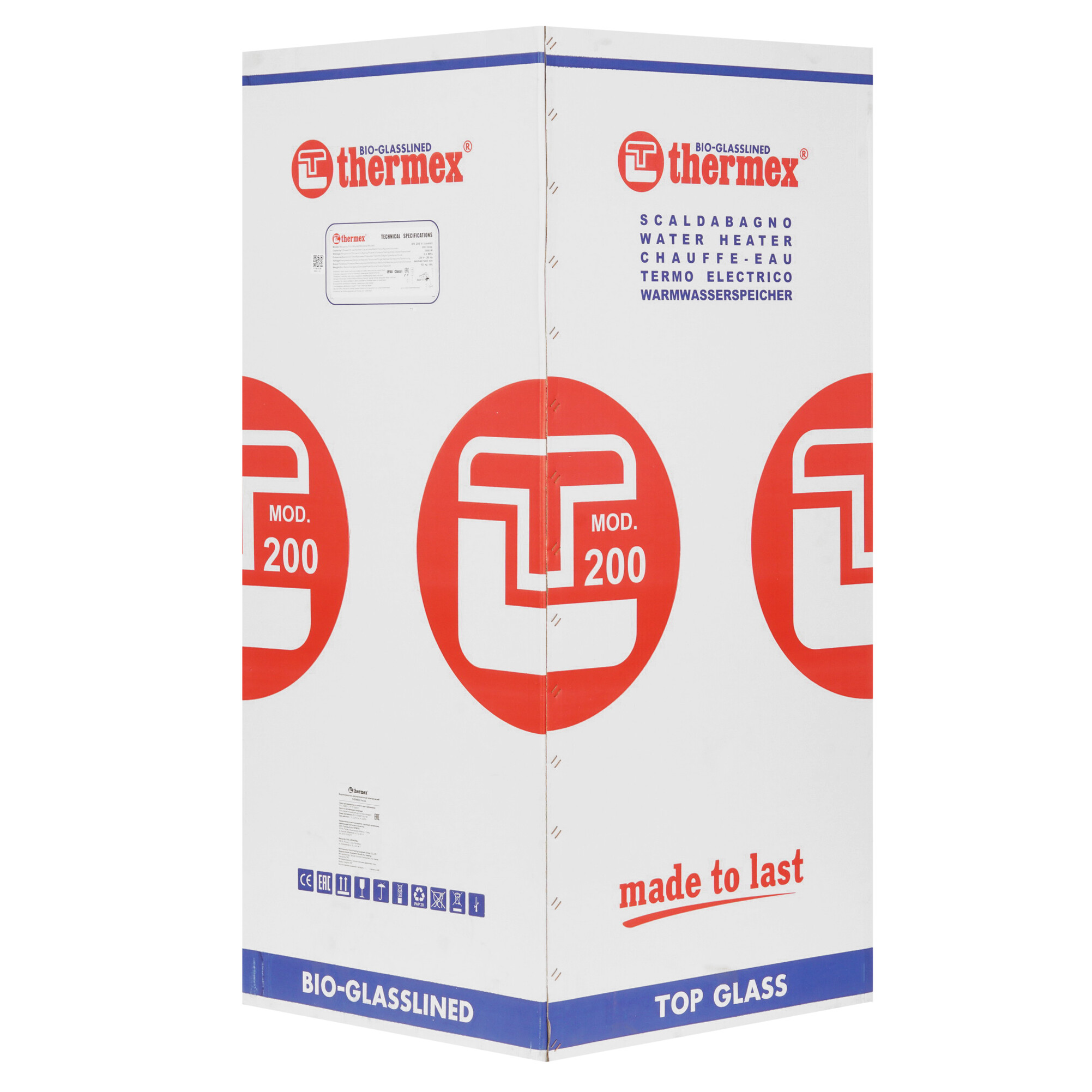 1288006 Бойлер косвенного нагрева Thermex ER 200 V (combi) STDN-0045961 - Вид №7