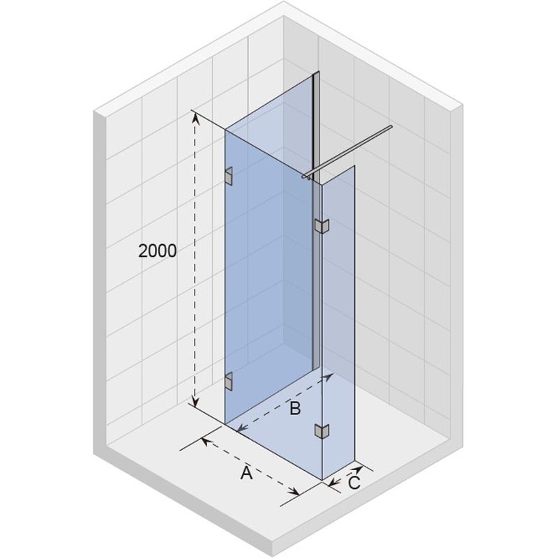 GP43200 Неподвижная стенка Riho Polar Santreyd - Вид №1