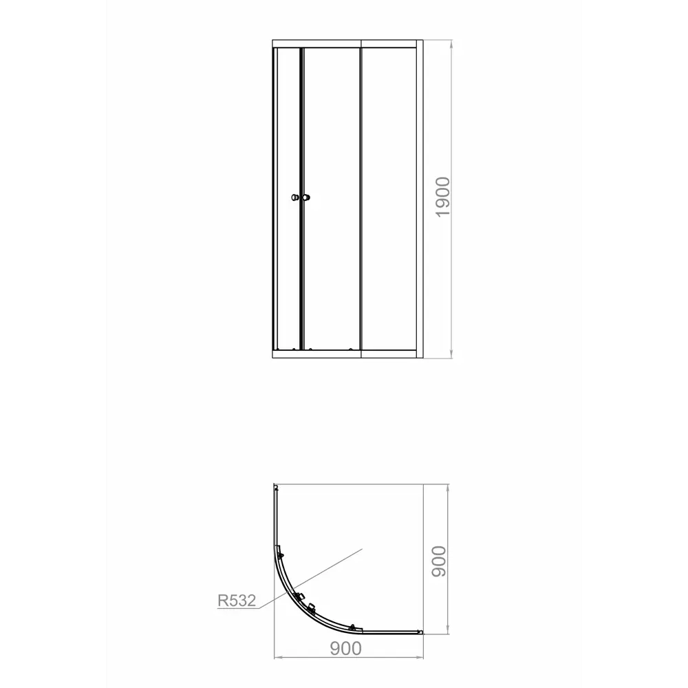 Душевой уголок DOMANI-SPA Cube 90×90 см с прозрачным стеклом 89364000 Delight STLM-1478957 - Вид №9