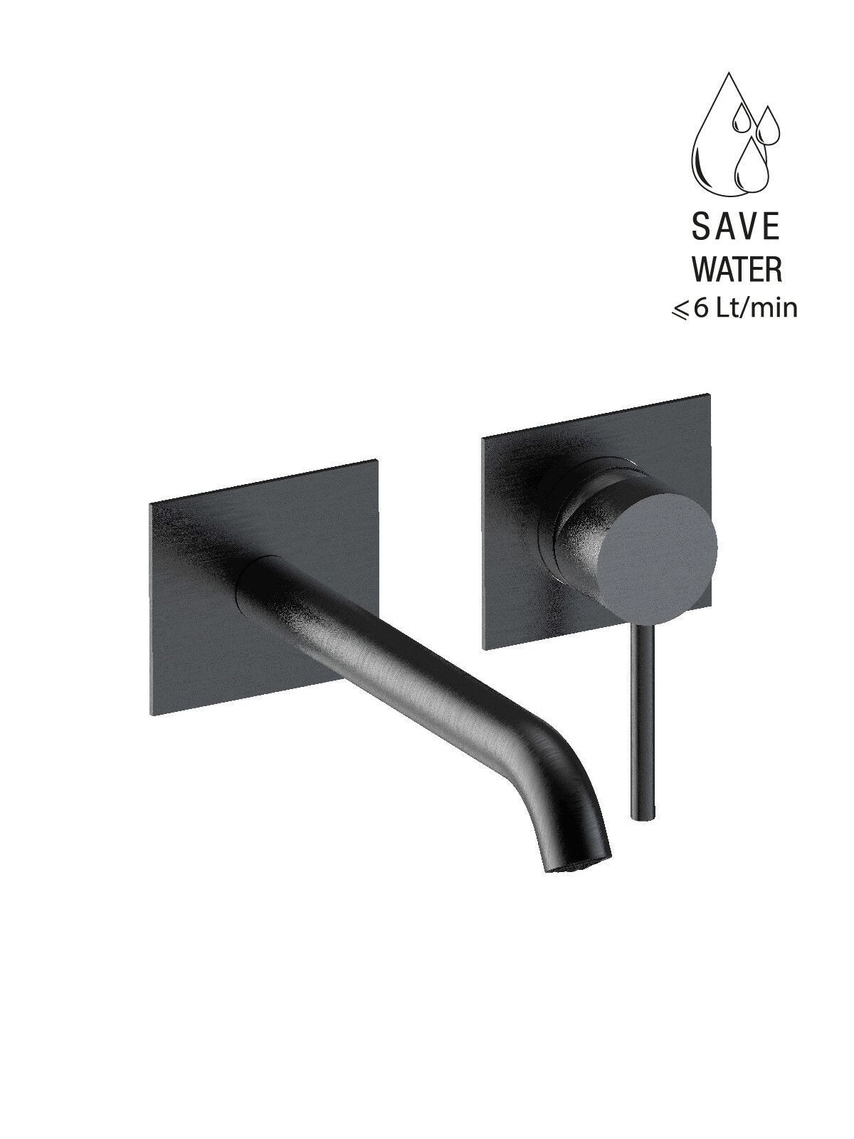 Однорычажный настенный смеситель для раковины из нержавеющей стали с 2 отверстиями Rubinetterie Frattini Pepe XL 316 ARCH-00090404 - Вид №7