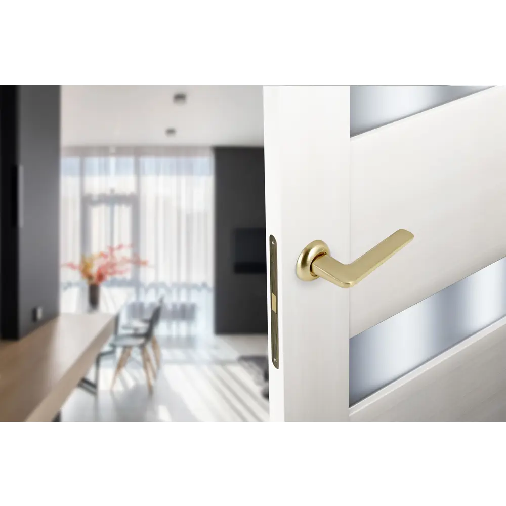 Дверные ручки Edson EDS-66H-R1 золотые на розетке 85170623 STLM-0059422 - Вид №5