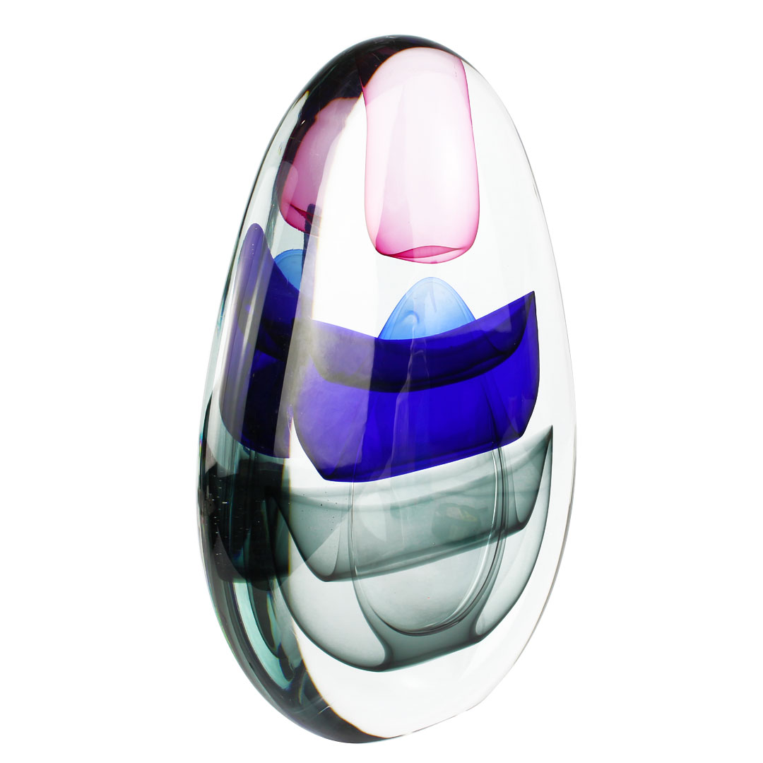 4243 ORIGINALMURANOGLASS Скульптура Космическое яйцо - муранское стекло OMG 22 см  - Вид №1