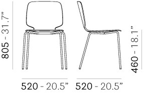 Pedrali Штабелируемый стул, покрытый лаком из фанеры Babila 2710 - Вид №12