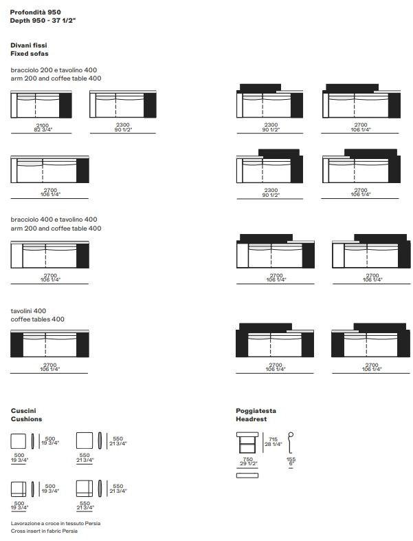 Poliform Мягкий угловой диван из ткани с шезлонгом Mondrian sun-id-1387269 - Вид №6