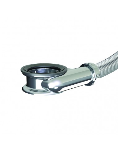 598400 000 00  Универсальный перелив для умывальника, крышка Д. ломкая длина 24 мм, хромирование Valentin Хром  - Вид №2