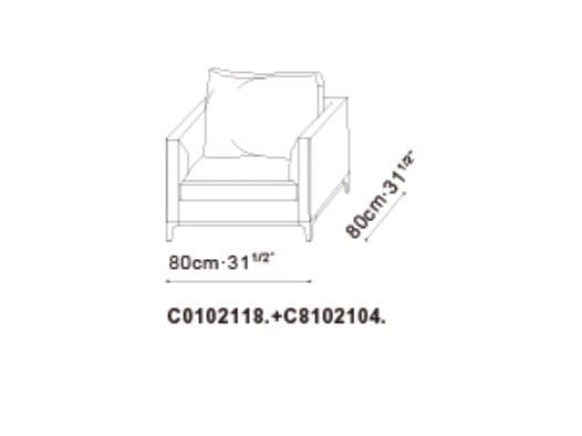 Кожаное кресло с подлокотниками CAMERICH Crescent ARCH-00044462 - Вид №2