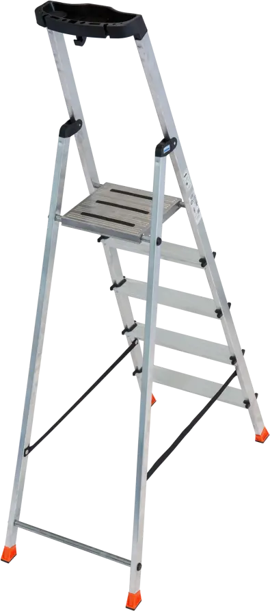 90227790 Стремянка алюминиевая Krause Safety 128959, 5 ступеней, максимальная нагрузка 150 кг STLM-0139975