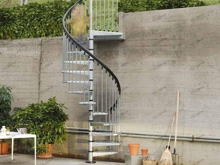 Fontanot Винтовая лестница из оцинкованной стали для улицы Arkè sun-id-1458652