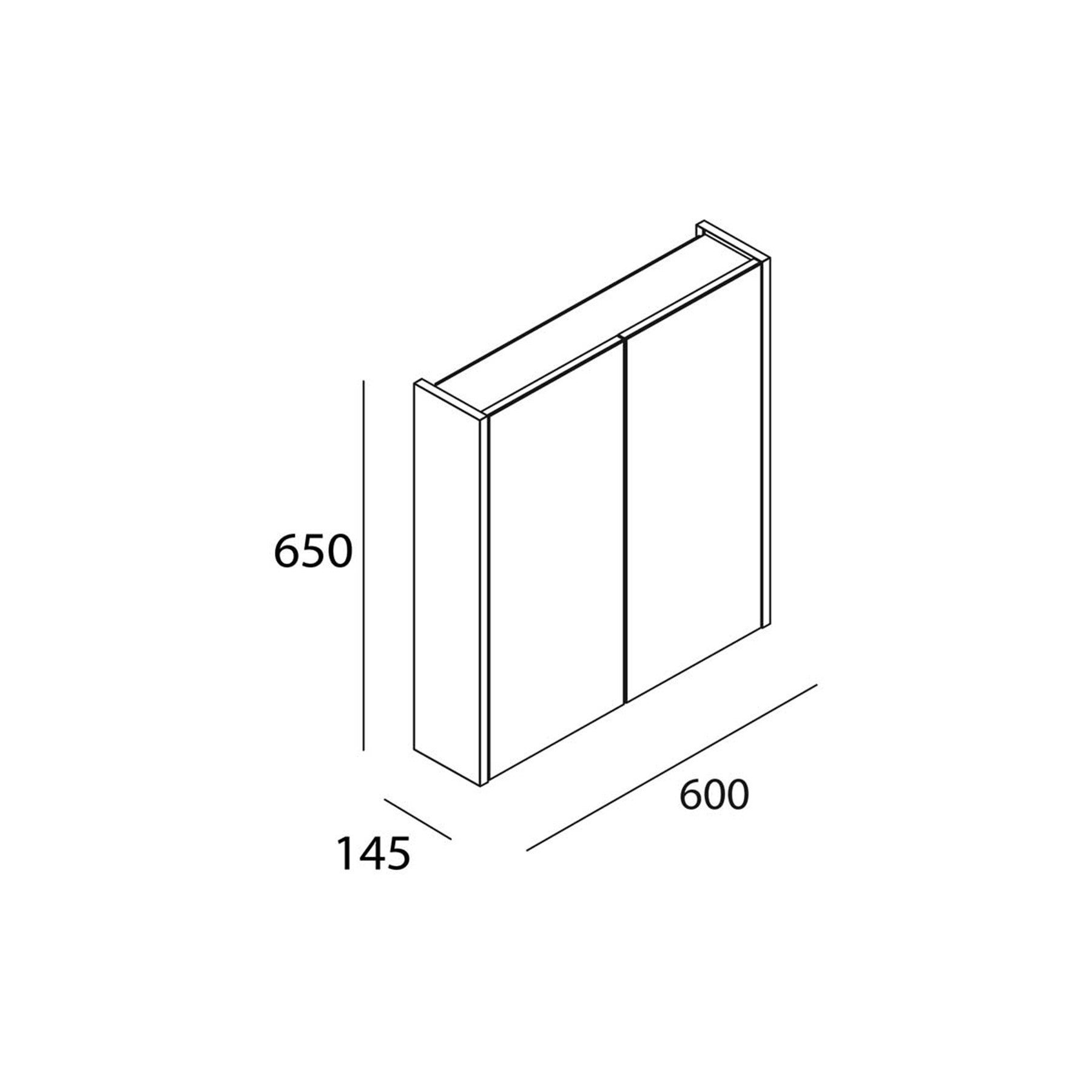24066 SALGAR Шкаф 2-дверный стеклопакет SCHAWAN 600  - Вид №1