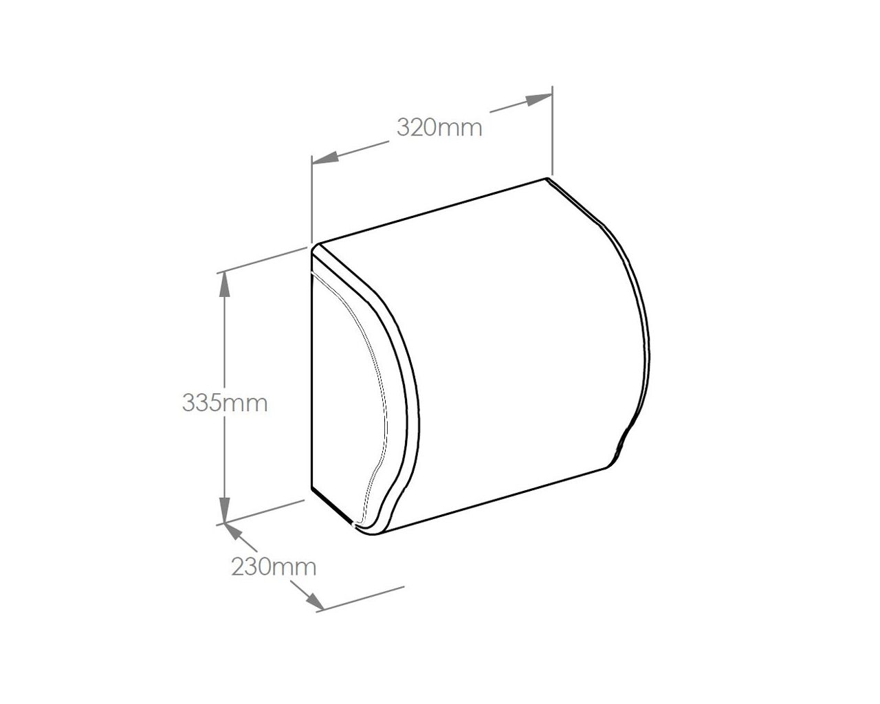 CUH363 UNIQUE LUX CUT LAS VEGAS SPARK LINE механический диспенсер для полотенец Merida  - Вид №1