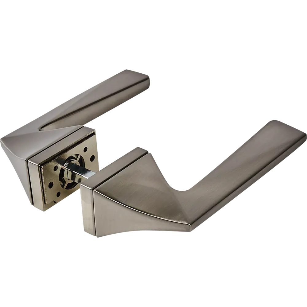 Ручка дверная Armadillo Iron UCS без запирания ЦАМ гальваническое покрытие цвет матовый никель STLM-2005082