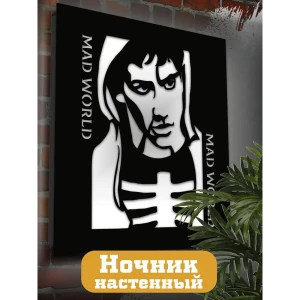 91783314 Панно настенное с подсветкой светодиодное Бруталити Arthur panno фильм донни дарко - 2449 холодный белый (голубой) свет цвет черный STLM-0934721