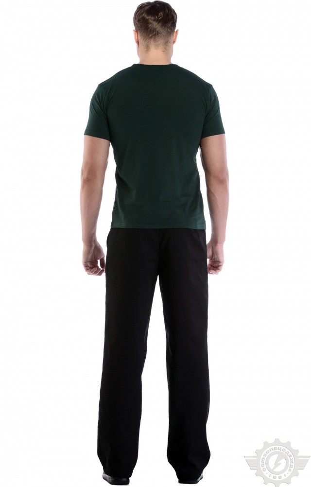 4958305 Футболка темно-зеленая  Одежда для официантов  размер 3XL(56-58) Спецодежда  - Вид №9