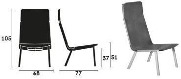 Capdell Кожаное кресло с высокой спинкой Ply sun-id-1364446 - Вид №2