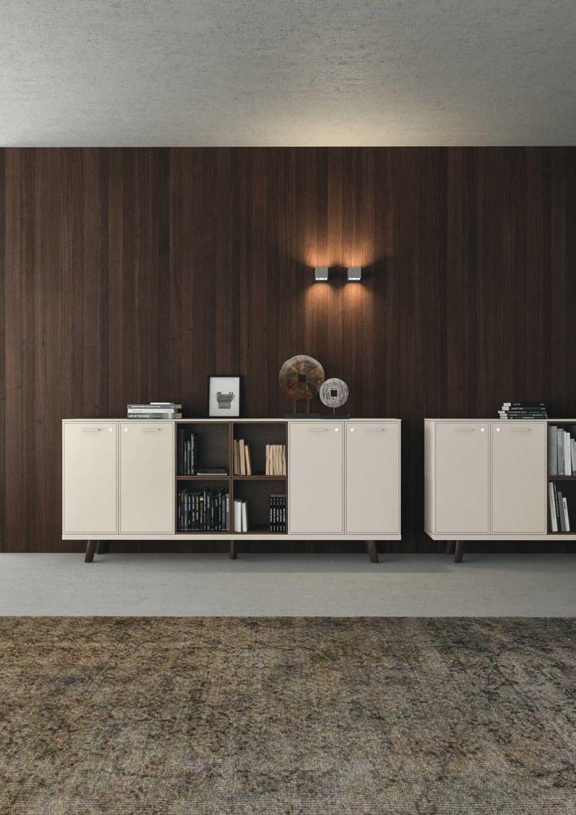 Bralco Мебель для офиса из лакированного дуба с распашными дверцами Rail sun-id-1357978 - Вид №1