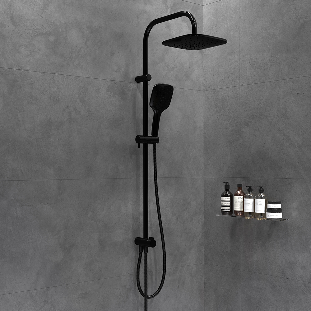 978200300 душ. система: верхний душ 220мм ручн.душ 120мм 3 режима штанга 1010мм Черн Damixa Origin Evo  - Вид №6