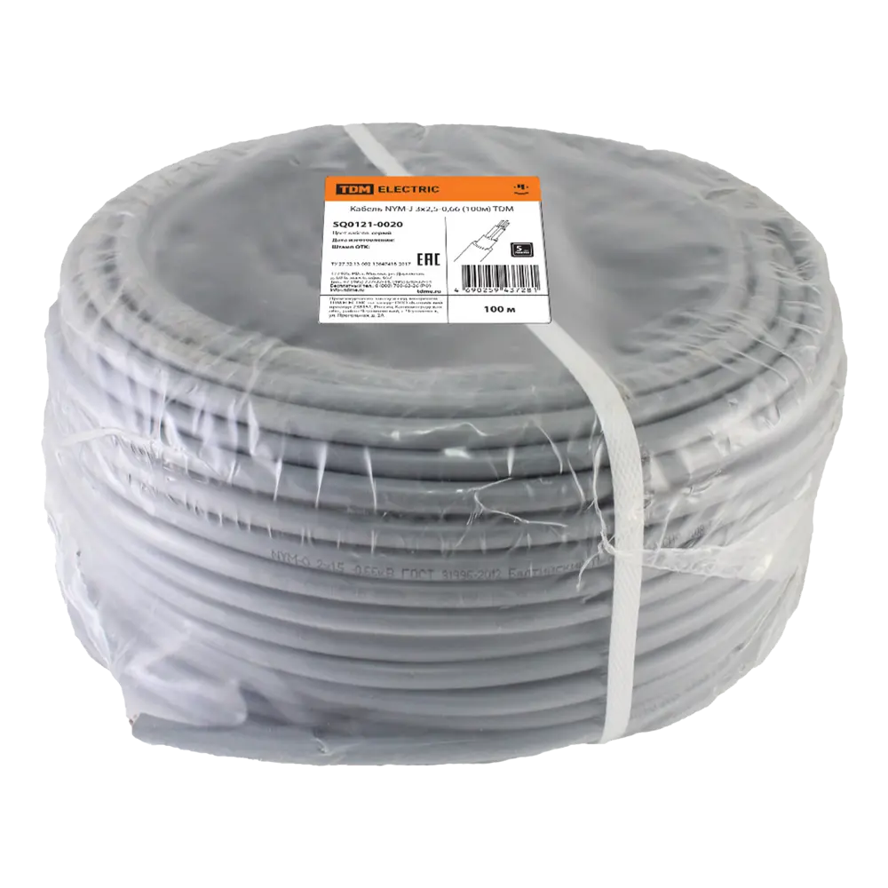 Кабель Tdm Electric NYM 3x2.5 100 м ГОСТ цвет серый 84574130 STLM-2128963  - Вид №1