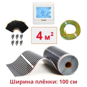 92033515 Инфракрасная пленка для теплого пола Теплософт 4 м² 880 Вт с сенсорным терморегулятором E91.716 STLM-1519336