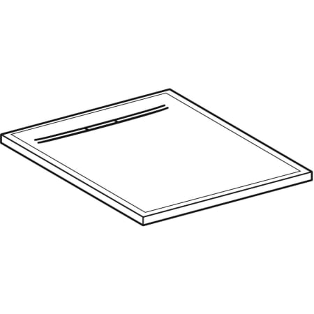 550.291.00.2 Квадратный душевой поддон Geberit Sestra Geberit  - Вид №1