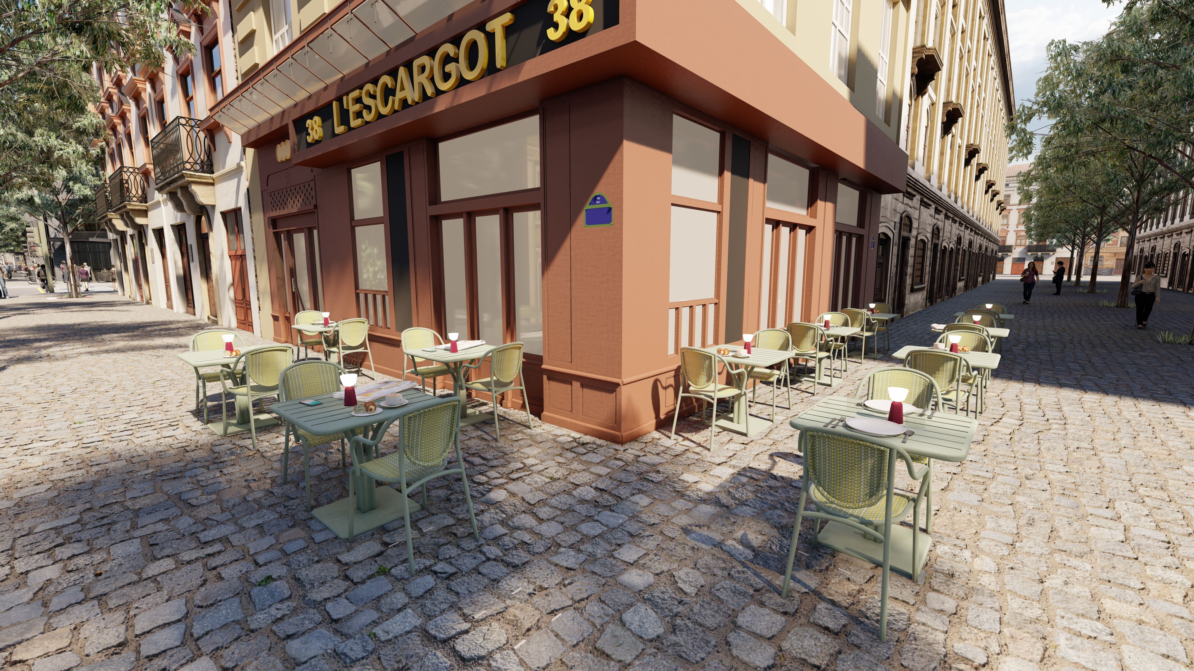 Стальной садовый стул с подлокотниками Fermob Parisienne 21 ARCH-00118041 - Вид №7