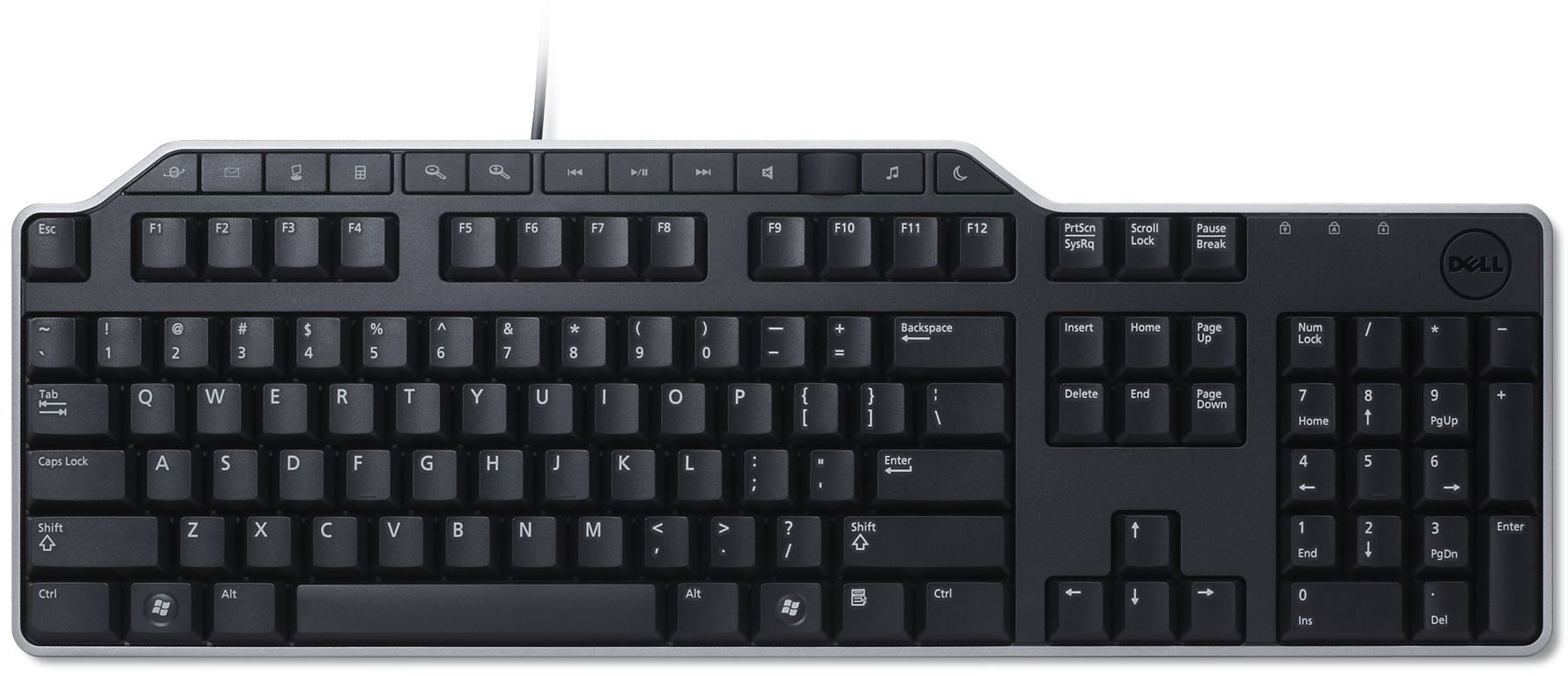580-17683 Keyboard : russian (qwerty) kb522 usb black multimedia(kit) Dell Santreyd 