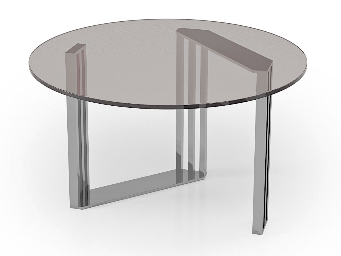 Круглый стеклянный журнальный столик Bizzotto Italia Symphony-Infinity ARCH-00132959