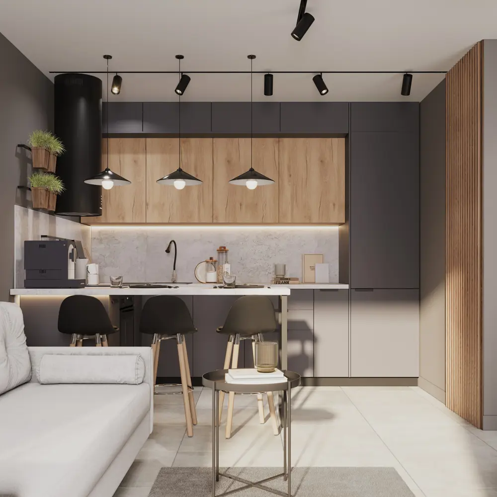 Фальшпанель для кухонного шкафа Верея 4x77-40 см KONSENSA ЛДСП цвет коричнево-золотистый STLM-2113179 - Вид №6